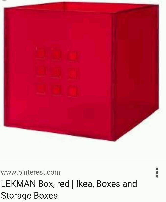 Ikea kallax expedit red inserts lekman storage shelving in Eastham