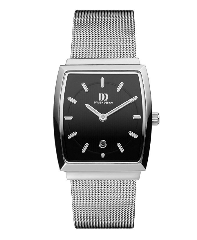 Pre-owned Danish Design Iv63q900 Black Dial Stainless Steel Rectangle Quartz Women's Watch