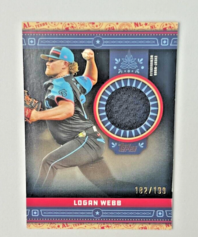 2024 Topps Update LOGAN WEBB All Star Game Jersey Patch