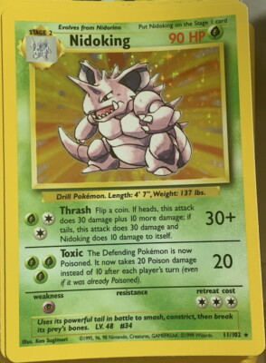 【ARS10+】ニドキング/Nidoking Holo 旧裏 pokemon Nidoking Base Set Holo Rare 1996 Vintage Japanese Pokémon