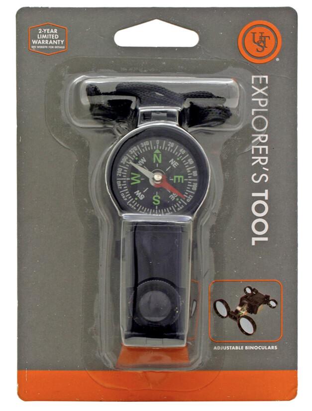 UST Explorer's Tool Compass, Binoculars & Magnifying Multi-Tool -NEW