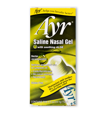 Ayr Saline Nasal Gel with Soothing Aloe Moisturizes and Soothes Dry Nose 0.5 Oz