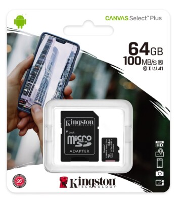 Kingston Canvas Select Plus microSDHC 32GB 64GB 128GB 256GB 512GB microSDXC SD