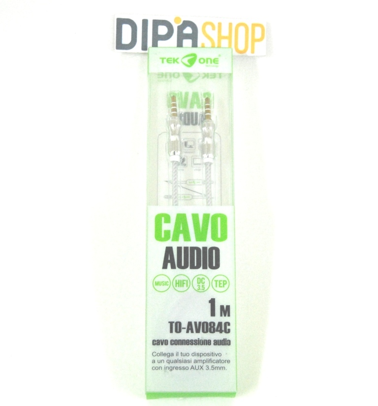 Cavo Audio TeKone TO-AV084C Jack 3,5mm Maschio - Maschio M/M Lunghezza 1m Si hsb