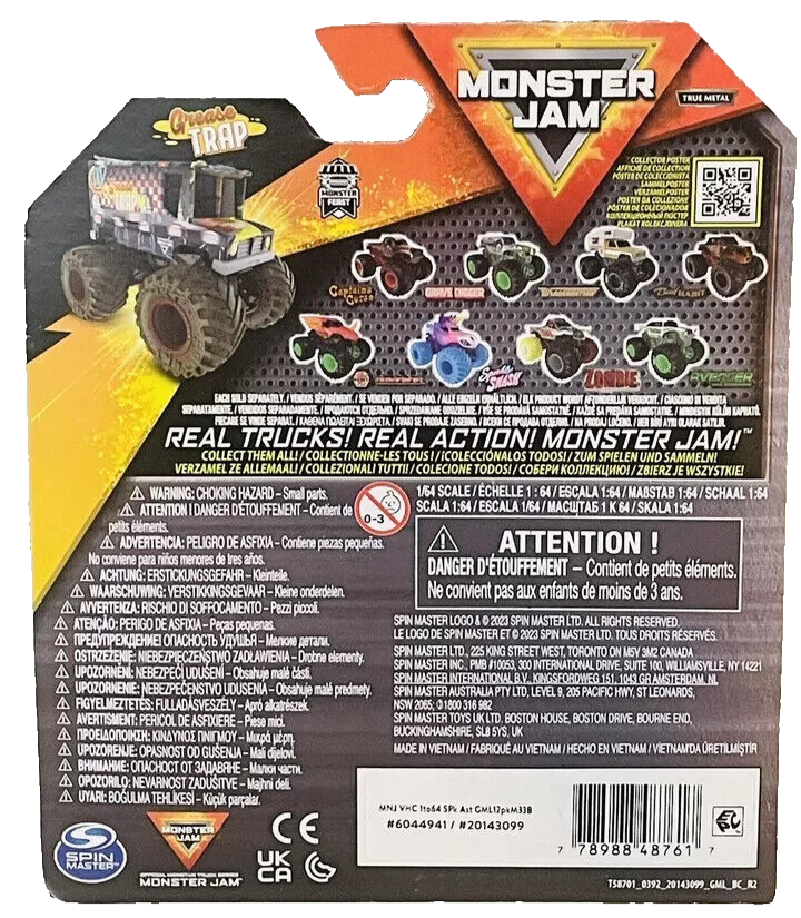 Monster Jam Truck GREASE TRAP 1:64 2023 Series 33  Monster Feast RARE CHASE