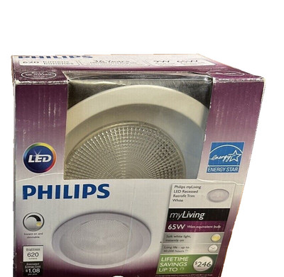Philips myLiving 9W = 65W 6'' LED Recessed Ceiling Lighting Fixture