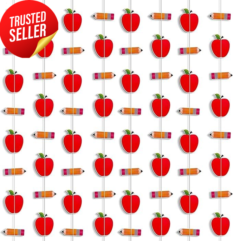 Garland Banner Pencil Apple Back School