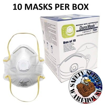 Dura Mask 1895N/V Valved Particulate NIOSH Approved Respirator 10 pack