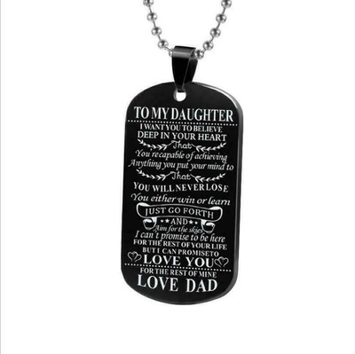 To my Son Grandson Dog Tag Love Necklace For Birthday Christmas Keepsake Present