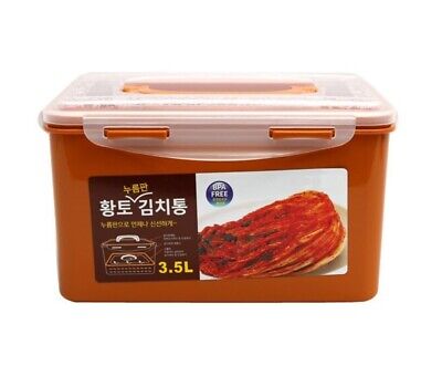 BPA Free Korean Red Clay HWANGTO Vacuum Airtight Kimchi Container 3.5L