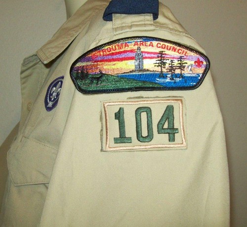 Boy Scouts of America Uniform Shirt Size Adult Men XLarge Patches BSOA XL