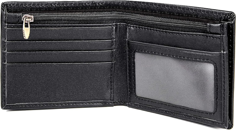 Billetera Para Hombre Cartera RFID Con Bloqueo Seguro Tarjetas De Crédito Dinero