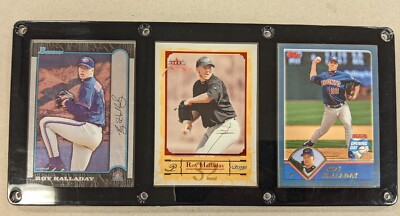 ROY HALLADAY 3 CARD PLAQUE TORONTO BLUE JAYS
