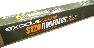 EXODUS SQUARE SHAPED ROOF BARS S120  BLACK PAIR REF H