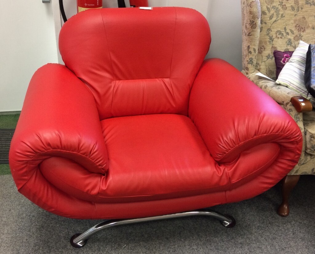 Large red retro style chair. in StokeonTrent, Staffordshire Gumtree