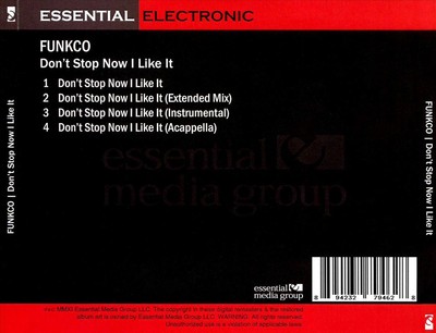 FUNKCO DON'T STOP NOW I LIKE IT NEW CD
