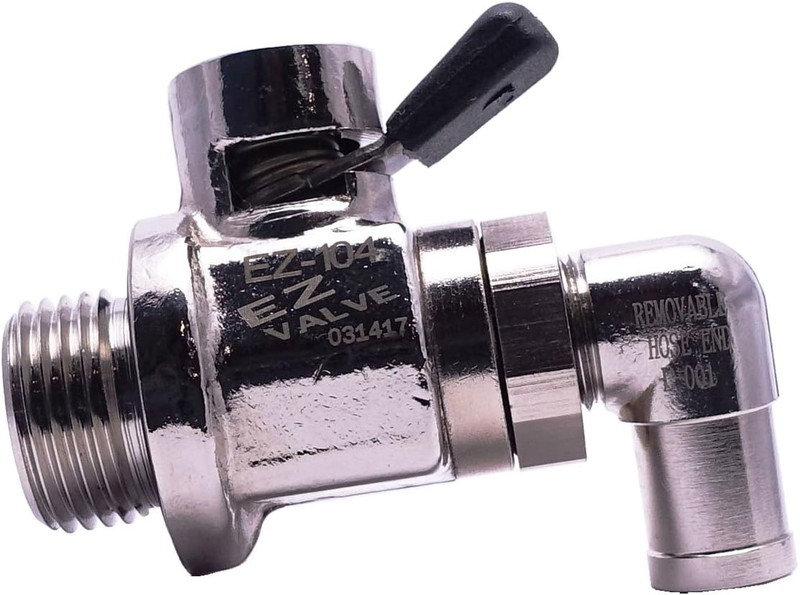 Ez-104(18Mm-1.5) EZ Oil Drain Valve with Removable L-Shape Hose End(L-001) Combo