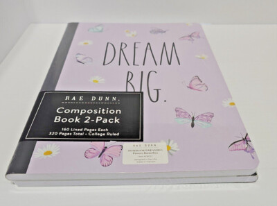 Rae Dunn Composition Book 2-Pack Soft Cover Notebooks 1