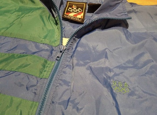 Vintage 1996 USA Olympics Mens sz L Windbreaker Track Jacket