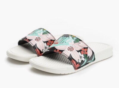 Nike Wmns Benassi JDI Print 618919-193 Slides Sandals Aloha Black 11 Mens 9.5