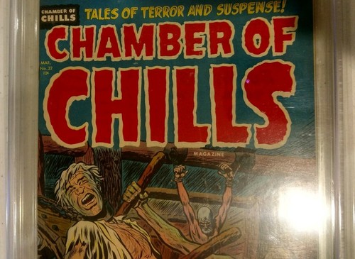 CGC 8.5 OW Pre-Code Horror Chamber Of Chills 22 1954 Torture Bondage Harvey