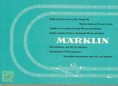 Marklin 0321 HO Track Layout Manual For M Track 1973 German Language