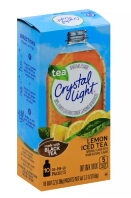 NEW Crystal Light On-The-Go Lemon Iced Tea Drink Mix 10ct (2 Packs) 