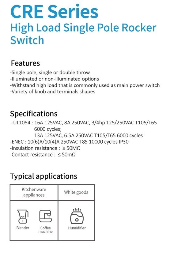 QTY1 ROCKER SWITCH ON/OFF/ON SPDT 3 POSITION MAINTAINED HIGH/LOW FORWARD/REVERSE