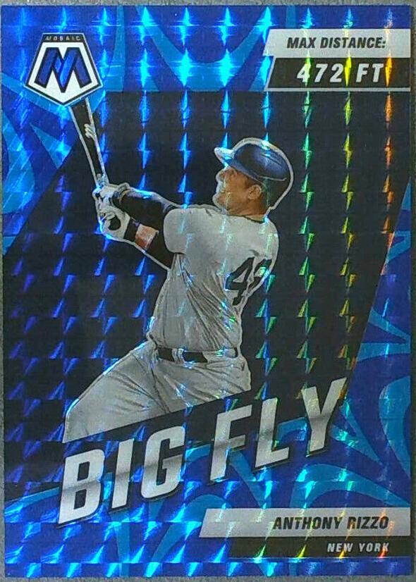 2022 Panini Mosaic - Big Fly Anthony Rizzo #BF-12 Reactive Blue Mosaic ...