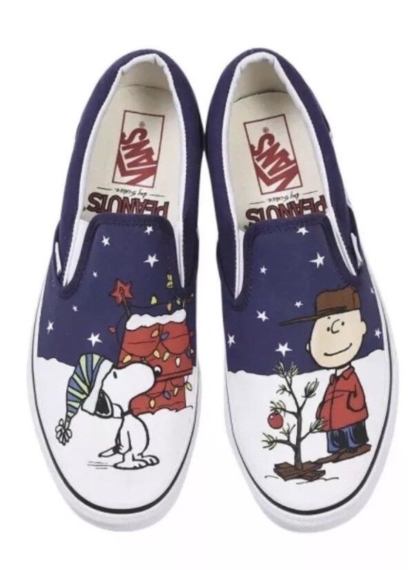 新品22.5cm vans×PEANUTS Vans peanuts tree Charlie Brown Snoopy Christmas Kids 13.5