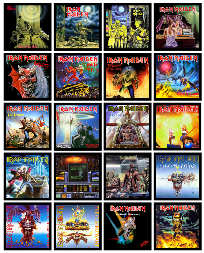IRON MAIDEN 20 pack of singles magnets 1.75 in x 1.75 in lot