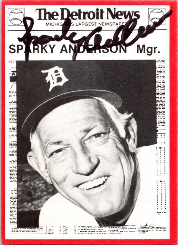 1981 Detroit News Detroit Tigers Boys of Summer 100 aniversario - Sparky Anderson #18