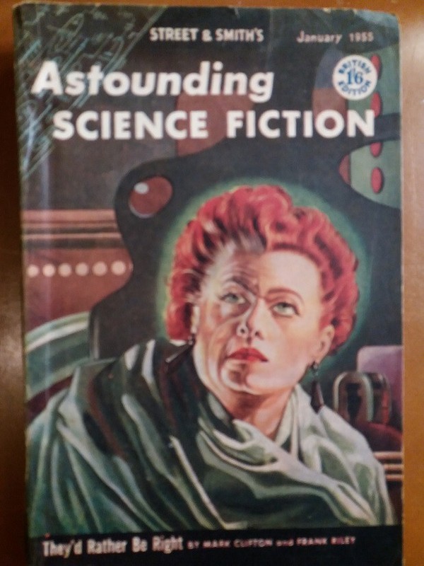 C1  Astounding Science Fiction Uk Bre 01 1955 Sf Pulp Freas Lester Del Rey