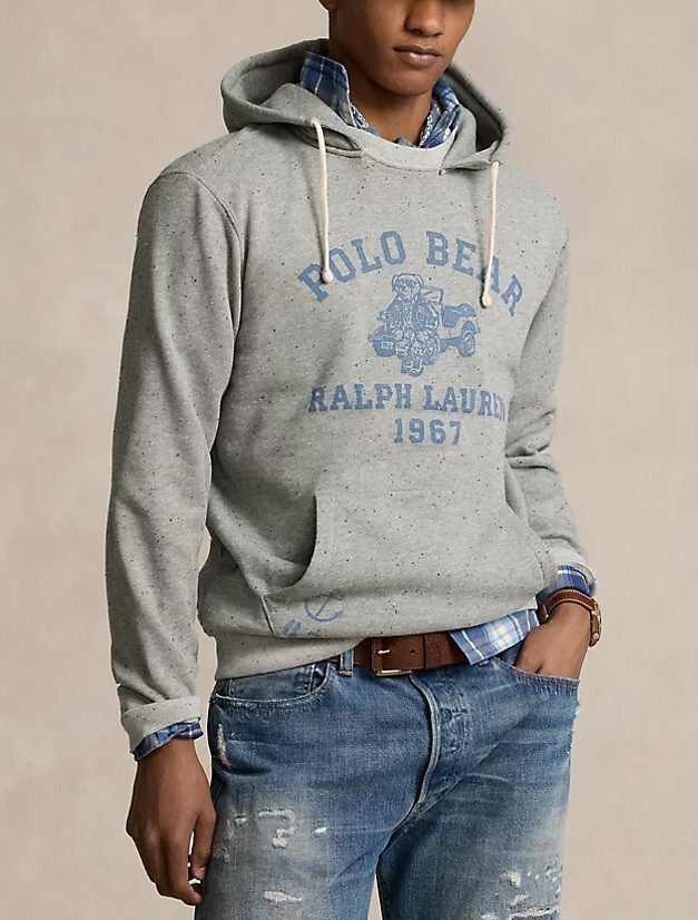 送関込☆ POLO RALPH LAUREN POLO BEAR FLEECE HOODIE グレー Polo Bear Fleece Hoodie
