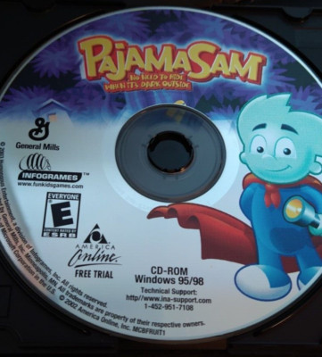 Pajama Sam No Need To Hide When It's Dark Outside CD Rom
