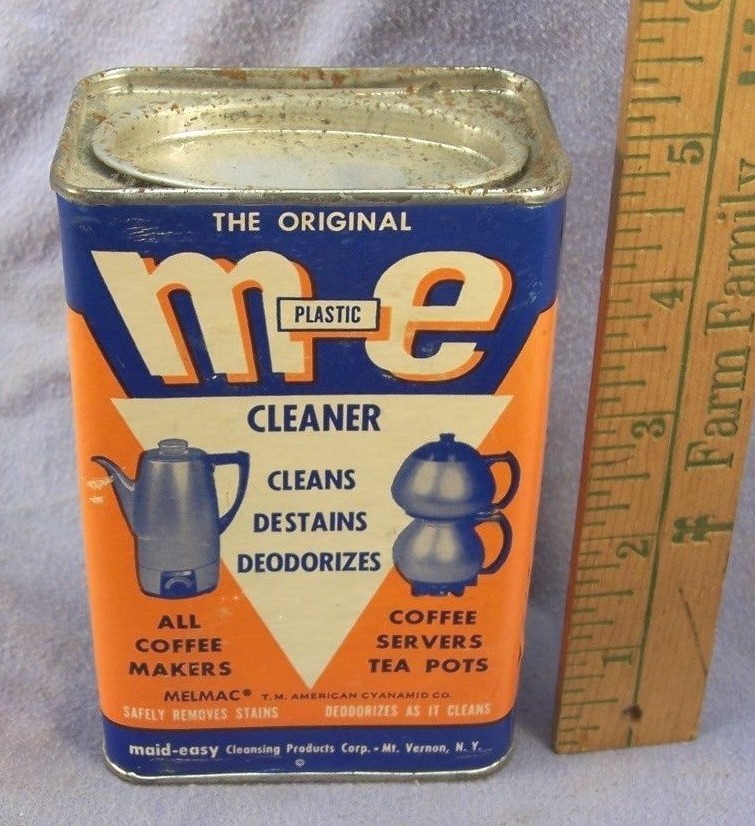 VINTAGE MID CENTURY MELMAC CLEANER CONTAINER (EMPTY)