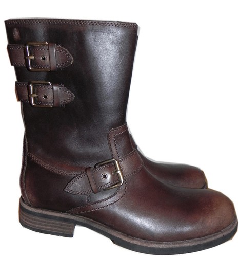 UGG COLLECTION ELISABETA TOBACCO WEAVE BIKERS BOOTS USA 7 / EU 38 / UK 5.5  - NEW
