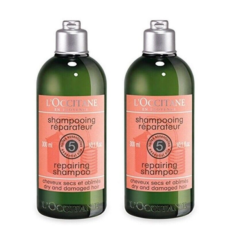 L'Occitane Repairing Shampoo 5 Essential Oils 10.1 fl oz / ea. ** 2 PCS