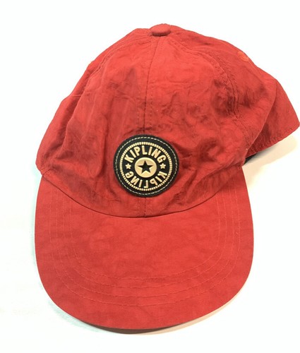 Vintage Unisex 90s Kipling Hat Cap Adjustable Nylon Red Logo