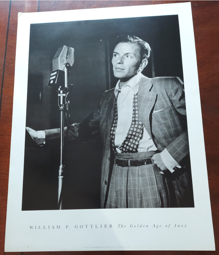 Vintage Frank Sinatra  Poster William P. Gottlieb "The Golden Age of Jazz" 18x24