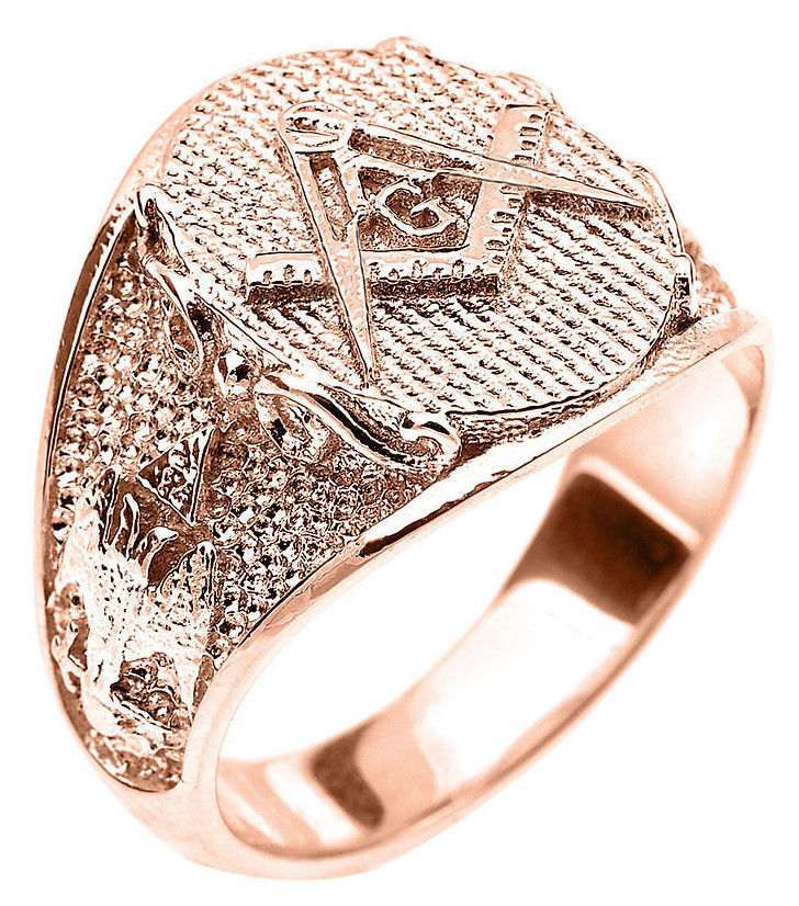 Signet anillos de oro rosa para hombres