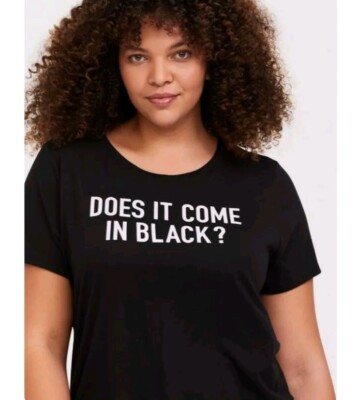Torrid Graphic Signature Classic Fit Short Sleeve Crew Neck Tee Black Plus 5X 5