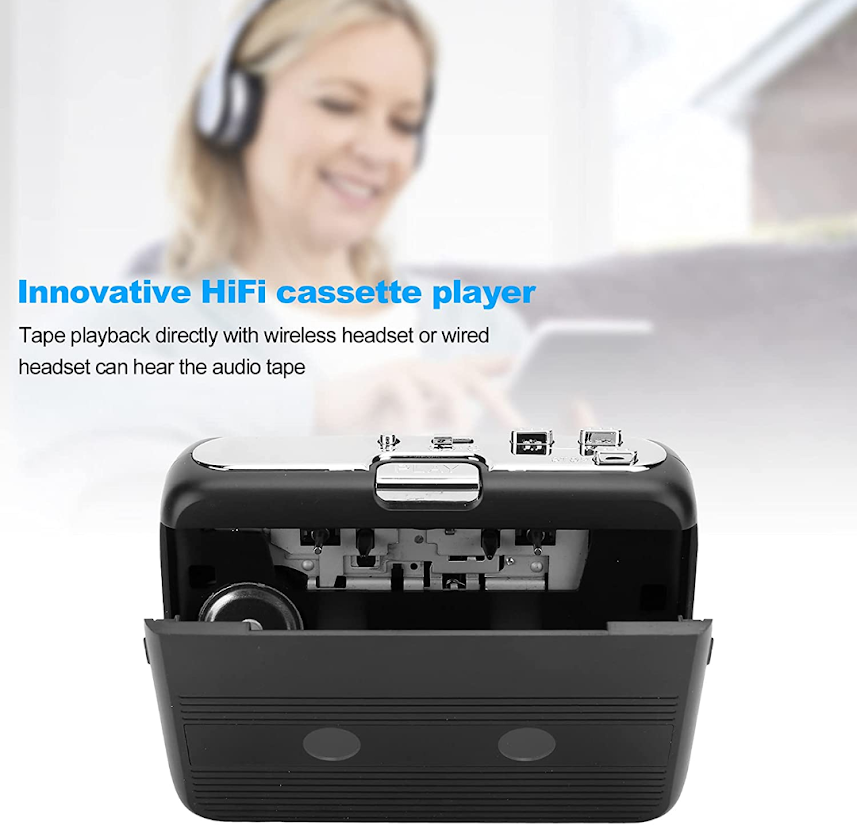 Bluetooth Cassette Player with Headphones Walkman USB Power 