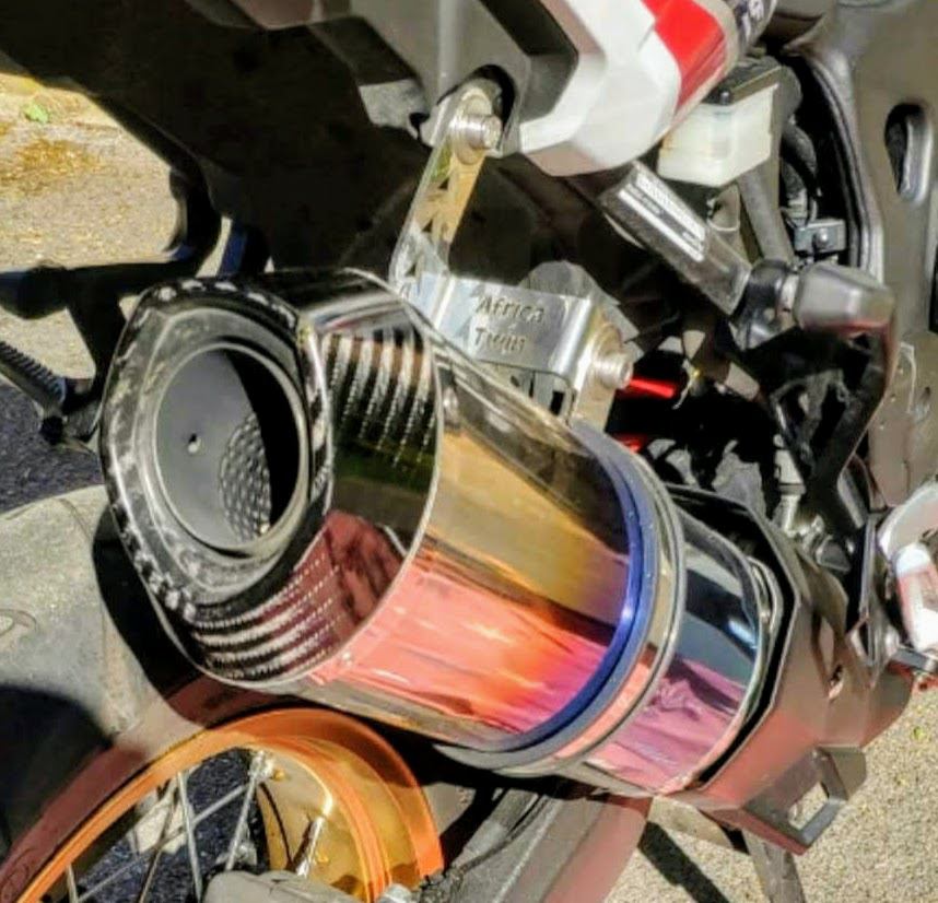 africa twin slip on exhaust