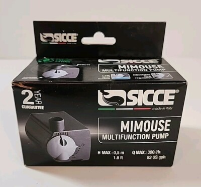NEW SICCE MI MOUSE  Aquarium Pump 82 GPH A Tiny Silent Pump For Nano Aquariums