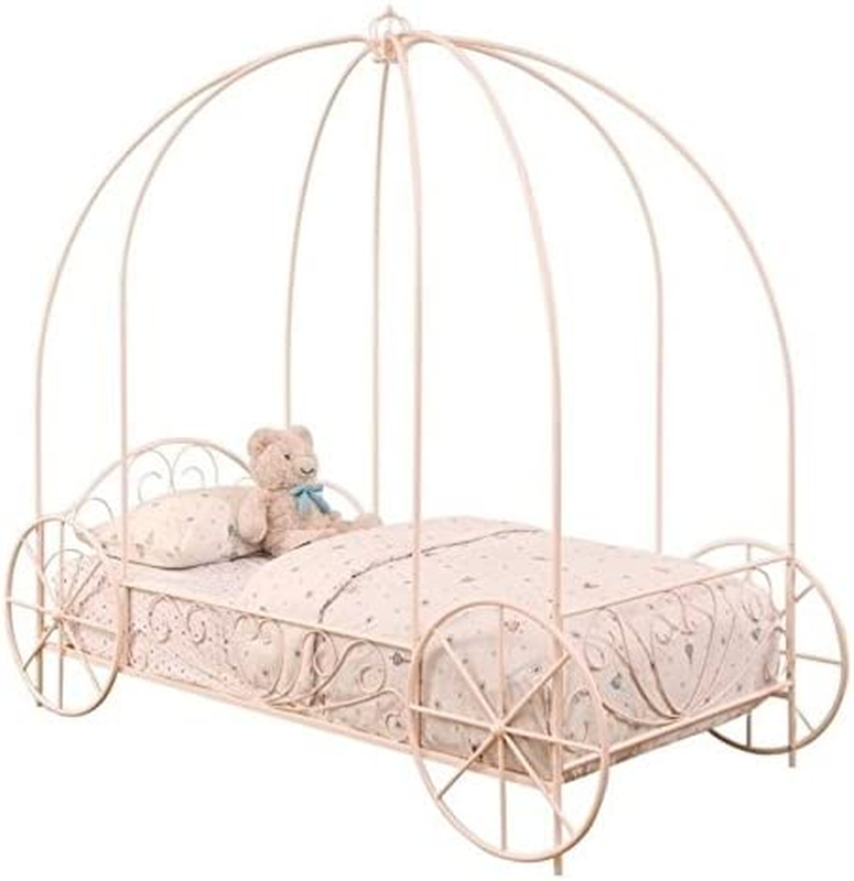 Coaster Twin Canopy Bed Powder Pink 400155T