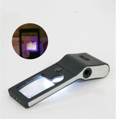 5pcs Pocket Gift LED Card Magnifier Multifunction UV Laser Light Ballpoint Pen 