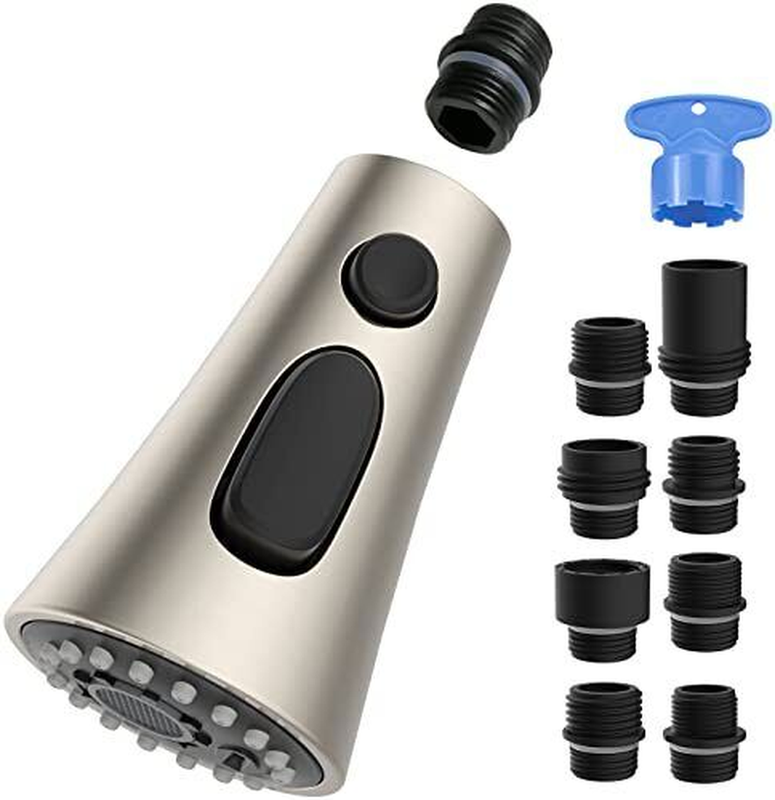 Pull down Faucet Head Replacement with 9 Adapters Compatible with Moen Delta ...