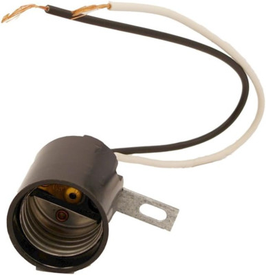 2052-13 Medium Base, One-Piece, Keyless, Incandescent, Phenolic Lampholder, Brac