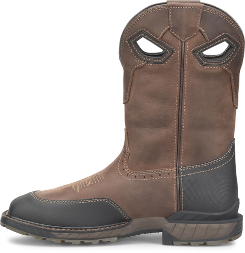 Pre-owned Double-h Boots Men's 11” Phantom Rider Visor Composite Toe Waterproof Ice™ Lug R In Brown